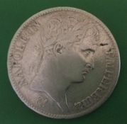 A Napoleon I - 5 Franc Coin Dated 1810