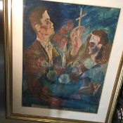 A very rare painting by John Bratby 