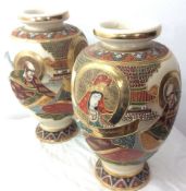 A Stunning Large Pair Satsuma Vases