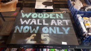 (R15) 6 X Wooden Chalk Boards