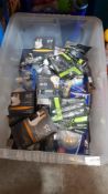 (R15D) Lighting. Contents Of Large Container. A Quantity Of Mixed Bulbs To Include Halogen & LED