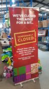 (R1A) 4 X Extendable Tall Sign With Metal Support & Case