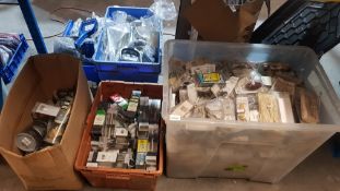 (R15H) Household. Contents 3 Containers. A Quantity Of Mixed Pretty Frills Blind Accessories To