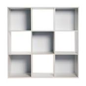 (R3A) 1 X Clever Cube Compact 3x3 Cube Storage Unit. White Matt Finish (H910 x W910 x D295mm)