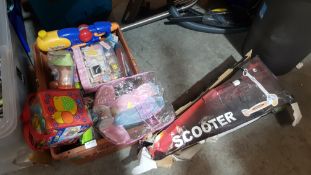 (R15D) Toys. A Quantity Of Toys To Include Scooter. Street Mayhem RC Car, Activity Cube & Shelly