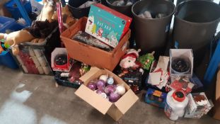 (R1E) Christmas. Contents Of Floor. A Quantity Of Mixed Christmas Items To Include Disney Storybo