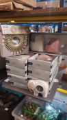 (R15G) Household. Mixed Lot To Include A Quantity Of Ceramic Heart Ornaments. 2 X Sun Burst Mirro