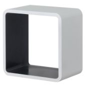 (R6I) 2 X Flexi Storage Wall Cube Decorative Shelving White/Grey. (W300xH300xD200mm) Appear New