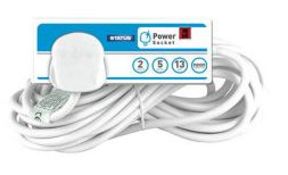 (R10G) DIY. 8 X Status 5 Metre 2 Power Socket 13 Amp Extension Cable (New)