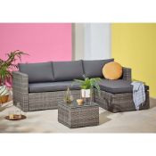(R6K) 1 X Alexandria Left/Right Facing Corner Sofa Seat. Powder Coated Steel Frame. Hand Woven Synt