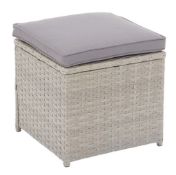 2 X Matara Rattan Garden Footstools (no screws)