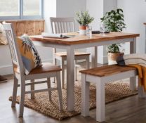 2 X Henlow Dining Chairs. Solid Oak Chairs (H95xW43.5 x D59cm) RRP £100