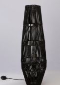 (R10K) 1 X Tall Rattan Floor Lamp Black (Appears New – May Have Failed To Deliver / Wrong Item Stic