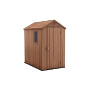 (R6J) Garden. 1 X Keter Darwin 4x6 Shed. (H205xW125.8xD184.5cm) RRP £320