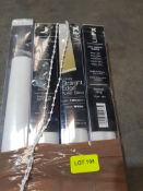 NEW 4 x Luxury Straight Edge Roller Blinds In White Finish. 180cm Wide. 170 Drop