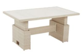 (R10I) 1 X Hartington Albury Collection Rattan Table. Powder Coated Steel Frame. Hand Woven Synthet
