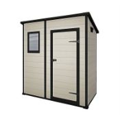 1 X Keter Pent 6x4 Storage Shed. (W183.5 x D111xH200.5cm) RRP £315