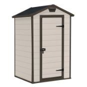 1 X Keter Manor 4x3 Maintenance Free Shed. (W129xD103xH196cm) RRP £240