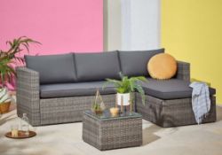1 X Alexandria Left/Right Facing Corner Sofa Seat. Powder Coated Steel Frame. Hand Woven Synthetic