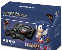 (R9A) Retro Gaming. 1 X Sega Megadrive Classic Game Console With 80 Built In Games. 2 X Wireless Co