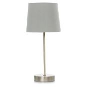 (R10B) Lighting. 4 Items. 2 X (2 Pack) Plain Stick Lamp Steel Grey, 1 X (2 Pack) Pleated Stick Lamp