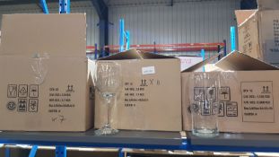 (R5C) Household. 18 X Wine Glass & 12 X Pint Glass (All New)