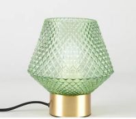 (R6C) Lighting. 3 X Glass Table Lamp (May Contain Undelivered / Wrong Item Return Sticker)