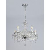 (R10C) Lighting. 2 Items. 1 X 5 Light Chandelier & 1 X 1 Ring Pendent Light (May Contain Undelivere