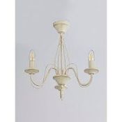 (R9I) Lighting / Deco. 8 Items. 1 X 3 Light Distressd White Chandelier, 3 X Disney Mickey & Friends