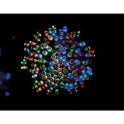 (R10E) Lighting. 4 X 250 Solar String Lights (1 X Multi Coloured & 3 X White LED) New