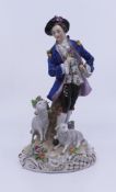 Sitzendorf Porcelain Nobleman with Lambs Figurine