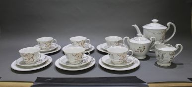 Japanese 6 Place Geisha Eggshell China Tea Service