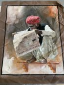 Original art on fabric by Zahid
