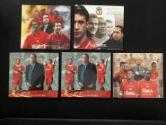 Liverpool Limited Edition Collectors Cards x 5