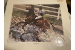 Michael Vaughan Large Limited Edition Print, Watersplash