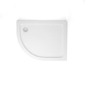 New (A113) 1000x800mm Offset Quadrant Ultra Slim Stone Shower Tray - Left.Constructed From Acry...