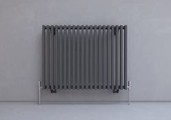 New (Y170) 1180mm (W) x 600mm (H) Anthracite Horizontal Designer Radiator - BTU'S 3866 (Bar Pat...
