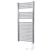 New (D293) 1100x500mm Flomasta Flat Thermostatic Towel Radiator 1100 x 500mm. Electrical Insta...