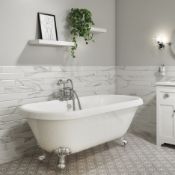 New (A10) 1700x750mm Traditional Richmond Freestanding Bath. RRP £1049.99. Chrome Ball Feet. ...