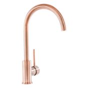 New (Z131) Prima Plus Swan Neck Single Lever Copper Kitchen Mixer Tap Prima Plus Swan Neck Sing...