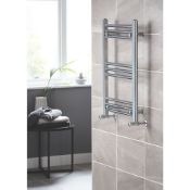 New (Yc39) Leyburn Towel Radiator 700 x 500mm Chrome 580BTU. Mild Steel Construction With...