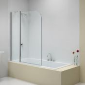 New (Z153) 1500x900mm Folding Curved Bath Screen.