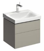 New Keramag Xeno 2 Vanity Unit 807261+3D4711Wh. 580X530X462mm, Greige, Matt Lacquer. Rrp £99...