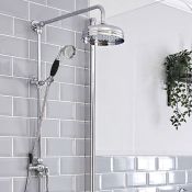 New & Boxed Black Traditional Thermostatic Exposed Mixer Shower Set. Sp6815B. 8