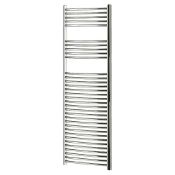 New (F17) Curved Towel Radiator 1600 x 600mm Chrome 1889 BTU. High Quality Chrome-Plated Steel...