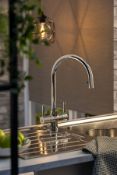 New (E107) Abode Zest Monobloc Pull Out Hose Kitchen Tap. Metal & ABS Construction C Shaped Sp...