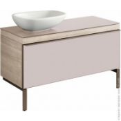 New Keramag Citterio Glass Shelf Vanity Unit 835220 Citterio Taupe. Rrp £560.99. Body Material...