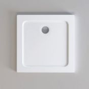New (F65) 900x900mm Square Ultra Slim Stone Shower Tray. RRP £249.99.Designed And Made Caref...