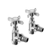 New (Y167) Straight Crosshead Raidiator Valve Chrome New (Y167) Straight Crosshead Raidiator