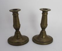 Pair of Heavy Bronze Candlesticks